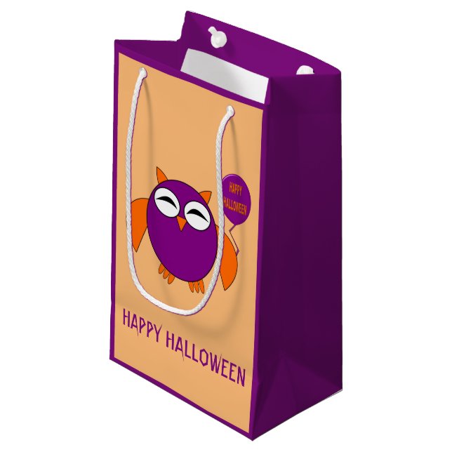 Happy Halloween Party Owl Custom Cadeau sac cadeau (Devant Angle)