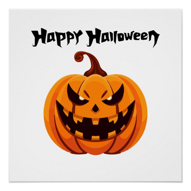 Happy Halloween Poster brillant (Devant)