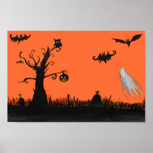 Happy Halloween Poster de valeur papier