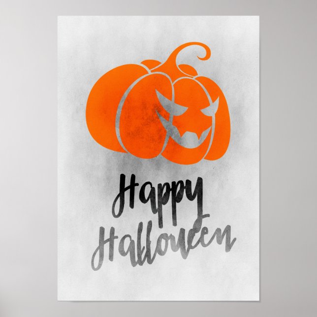 Happy Halloween Poster - Grunge Halloween Art (Devant)