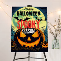 Happy Halloween Saison Éffrayante Poster Déplaisan