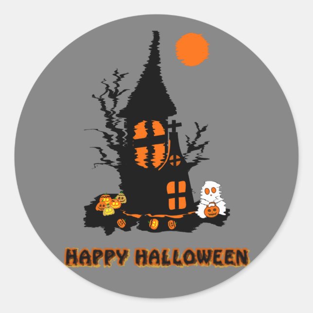 Happy Halloween Sticker (Devant)