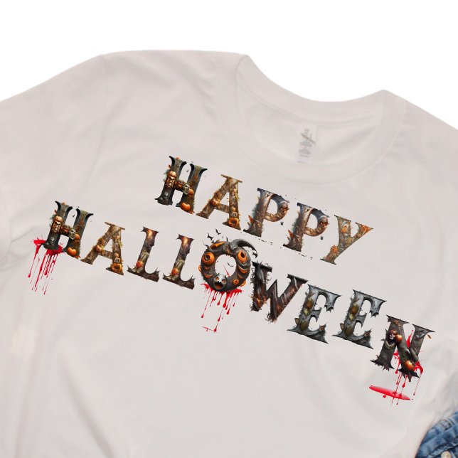 Happy Halloween T-Shirt par Posh Little Finds (Image will appear smaller on toddler's shirt as toddler's shirt is smaller.)