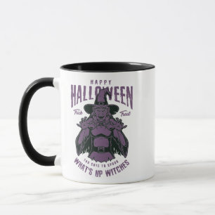 Happy Halloween Witch Mug - "What's Up Witches"
