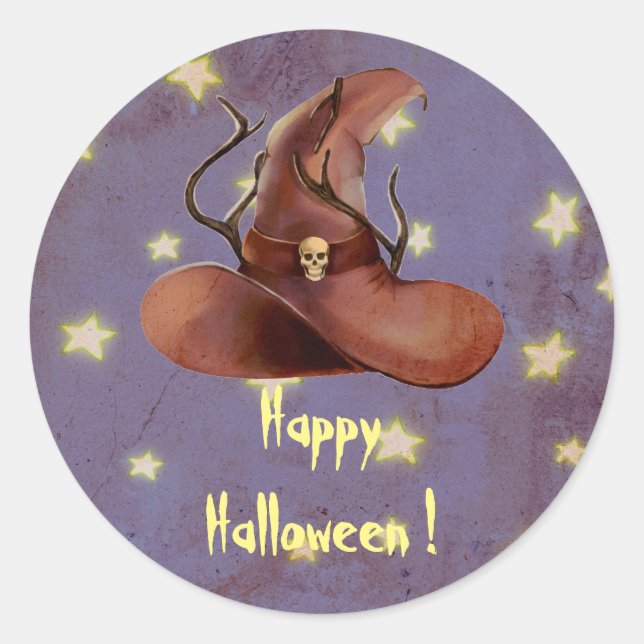 Happy Halloween Witch Sticker Éffrayant Casquette (Devant)