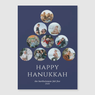 Happy Hanoukka 10 Photo Magnet Blue