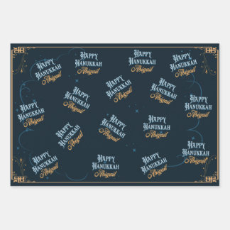Happy Hanoukka Abigail Wrapping Papier pour Abigai