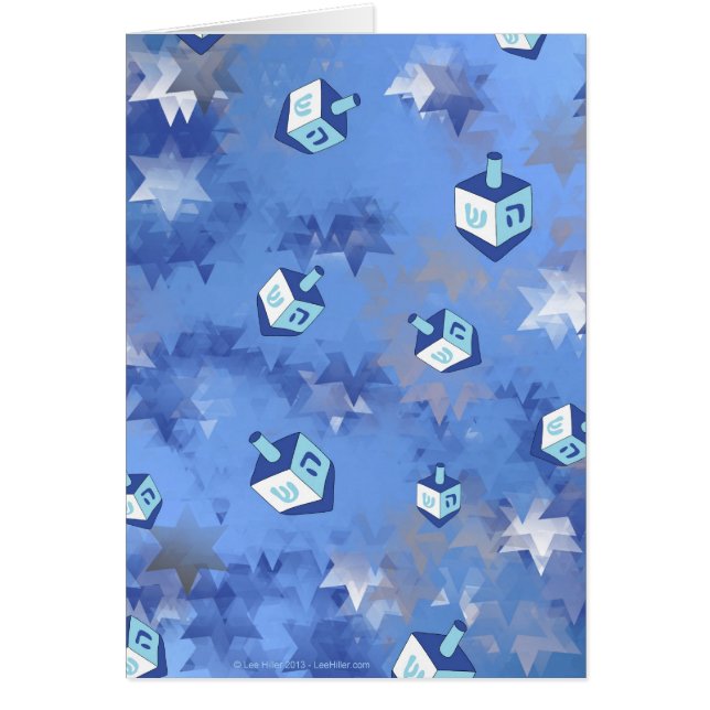 Happy Hanoukka Falling Stars and Dreidels (Devant)