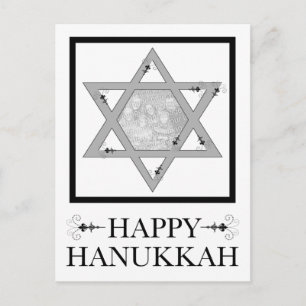 happy hanoukka : star de david carte photo