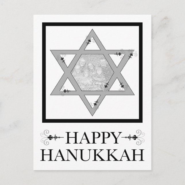 happy hanoukka : star de david carte photo (Devant)