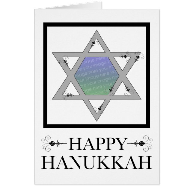 happy hanoukka : star de david carte photo (Devant)