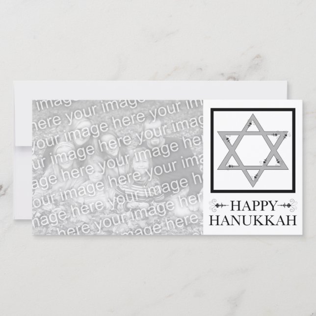 happy hanoukka : star de david carte photo (Devant)