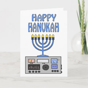 Happy Hanukah Ham Radio Carte de voeux