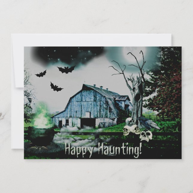 *~* Happy Hauny Skulls HALLOWEEN CARD (Devant)