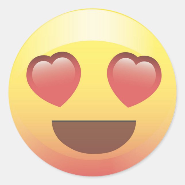 Happy Heart Eyes Emoji Sticker Visage (Devant)