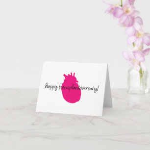 Happy Heart Transplantaversary Script Carte pour n