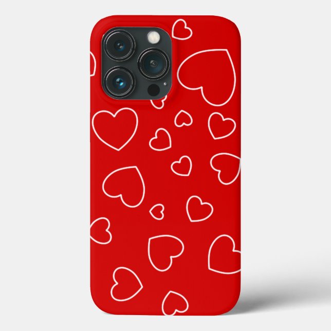 Happy Hearts 3 - Coque rouge-coque iphone Mate (Verso)