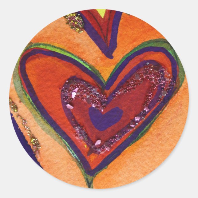 Happy Hearts Parties scintillant Love Étiquette Ar (Devant)