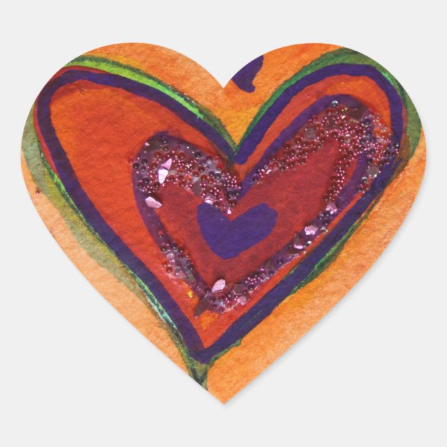 Happy Hearts Parties scintillant Love Étiquette Ar (Devant)