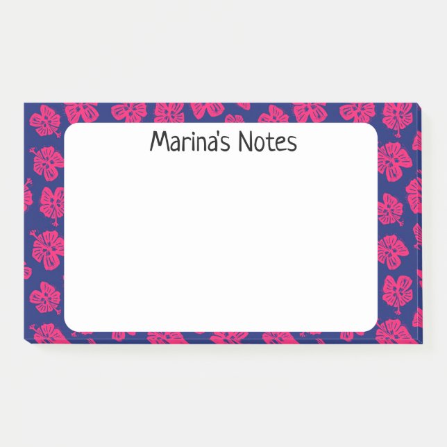 Happy Hibiscus Flower Personal Post-it® Notes (Devant)