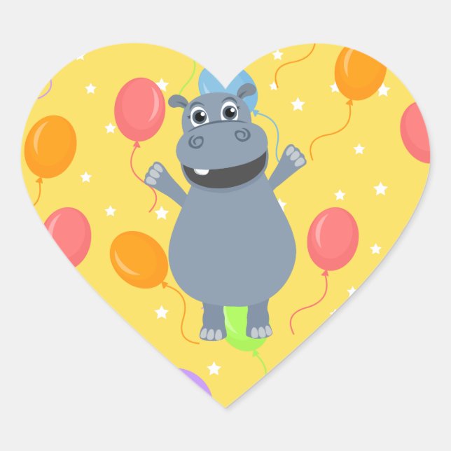 Happy Hippo Sticker (Devant)