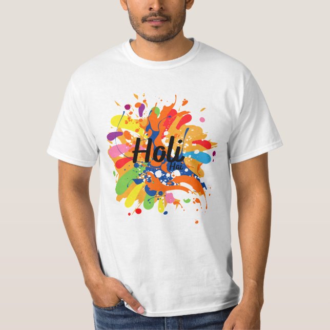 Happy Holi T-shirt Festival des couleurs T-shirt (Devant)