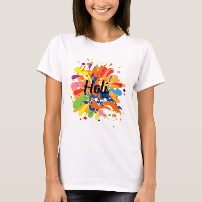 Happy Holi T-shirt Festival des couleurs T-shirt (Devant)