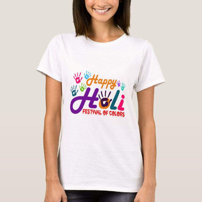 Happy Holi T-shirt pour Unisex (Devant)