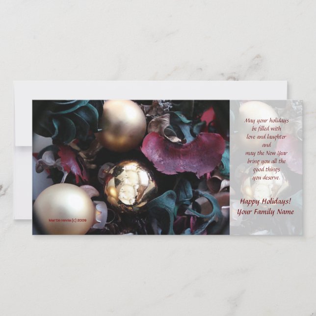 Happy Holidays Carte photo (2) - Utiliser votre ph (Devant)