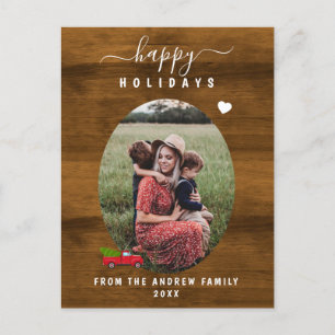 Happy Holidays customisée photo Holiday Carte post