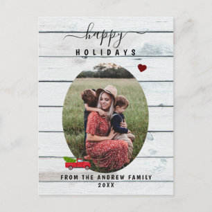 Happy Holidays customisée photo Holiday Carte post