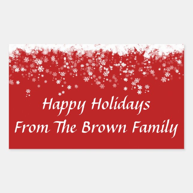 Happy Holidays Enveloppe Stickers Modèle (Devant)