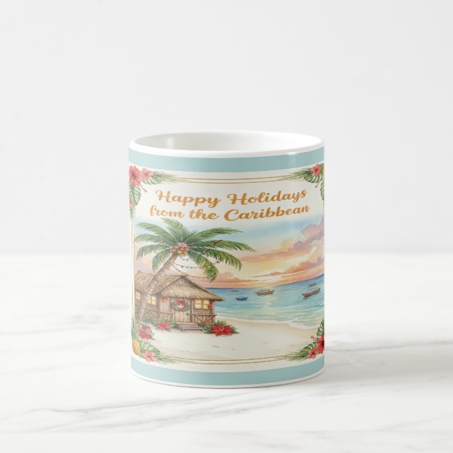 'Happy Holidays from the Caribbean' Mug (Centre)