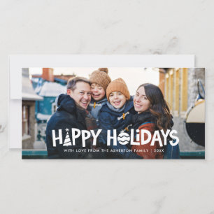 Happy Holidays illustrations carte photo horizonta