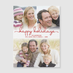 Happy Holidays Main Lettré Script Photo Collage