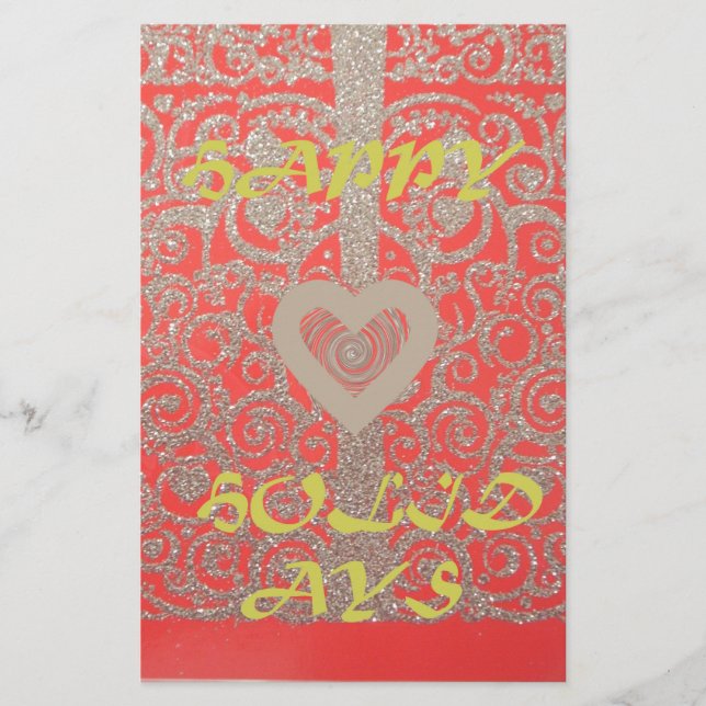 Happy Holidays Parties scintillant rouge design co (Devant)