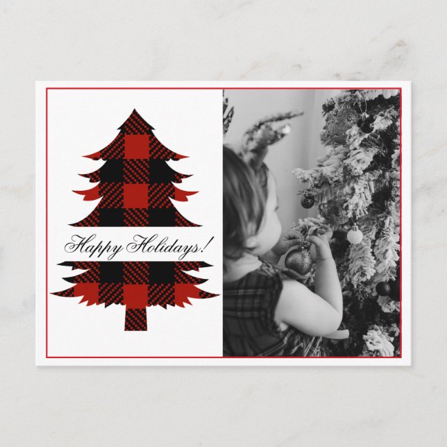 Happy Holidays Photo Buffalo Carte postale (Devant)