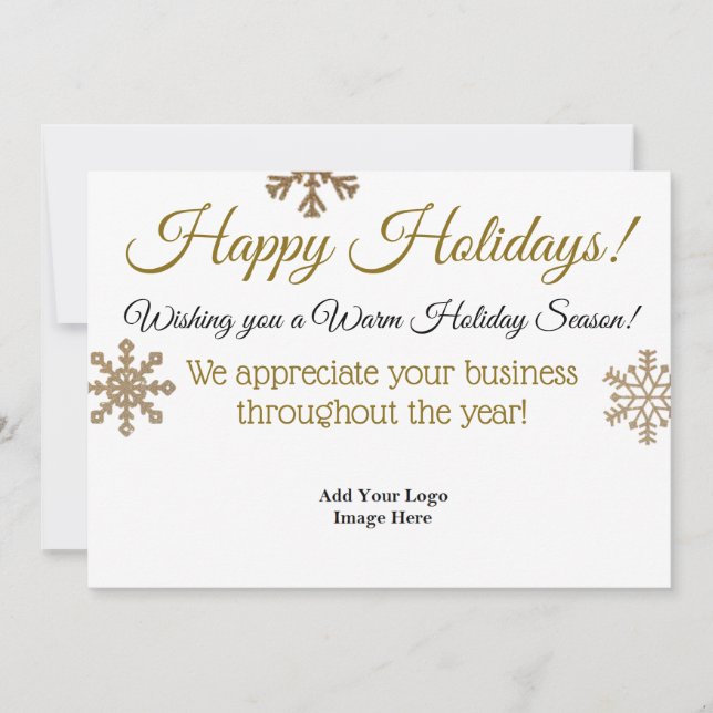 Happy Holidays Professionnel Carte de visite perso (Devant)
