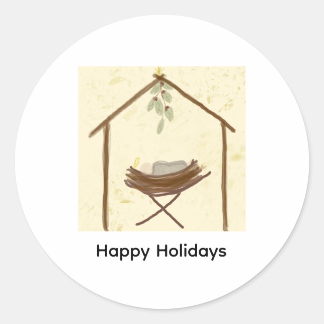 Happy Holidays Sticker (Devant)