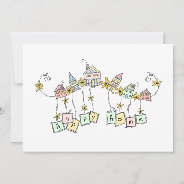 Happy Home Moving Faire-part (Devant)