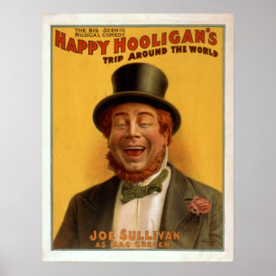 HAPPY HOOLIGAN'S Comedy Act VAUDEVILLE Poster