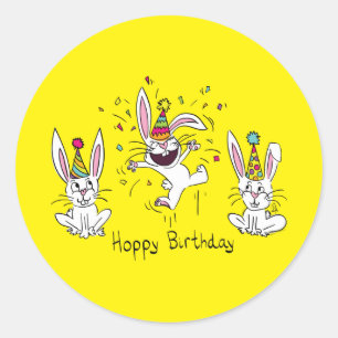 Happy Hoppy Stickers Lapin Lapin Anniversaire