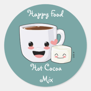 Happy Hot Chocolate et Marshmallows Étiquette