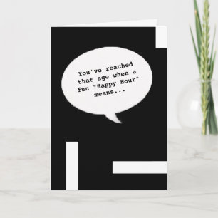 Happy Hour 60th Obtenir vieille carte d'anniversai