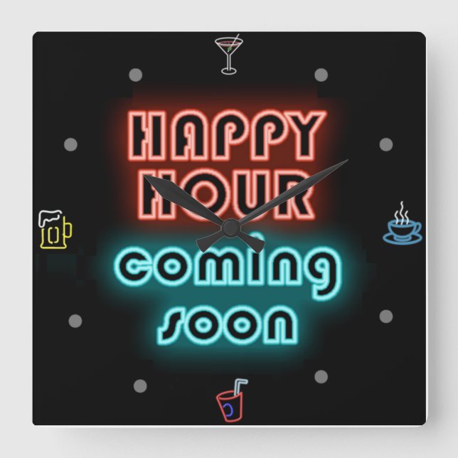 Happy Hour - Horloge murale (Recto)