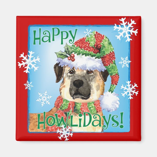 Happy Howlidays Anatolian Shepherd Magnet (Devant)
