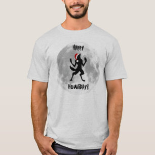 Happy Howlidays Funny Werewolf T-shirt pour hommes