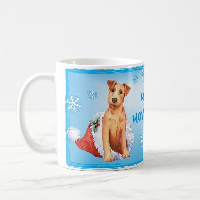 Happy Howlidays Irish Terrier Mug (Gauche)