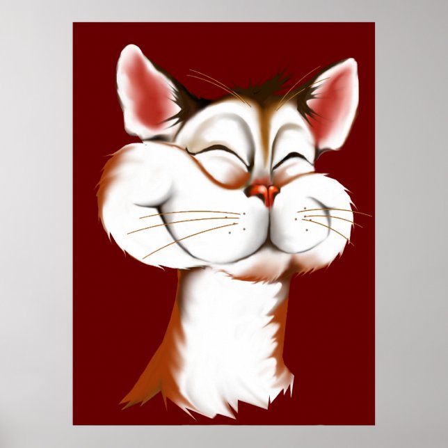 Happy Kitty Face Poster (Devant)