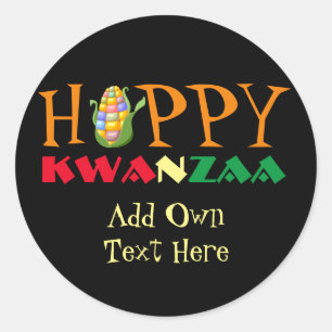 Happy Kwanzaa Stickers 4 Faveurs Cadeaux Personnal